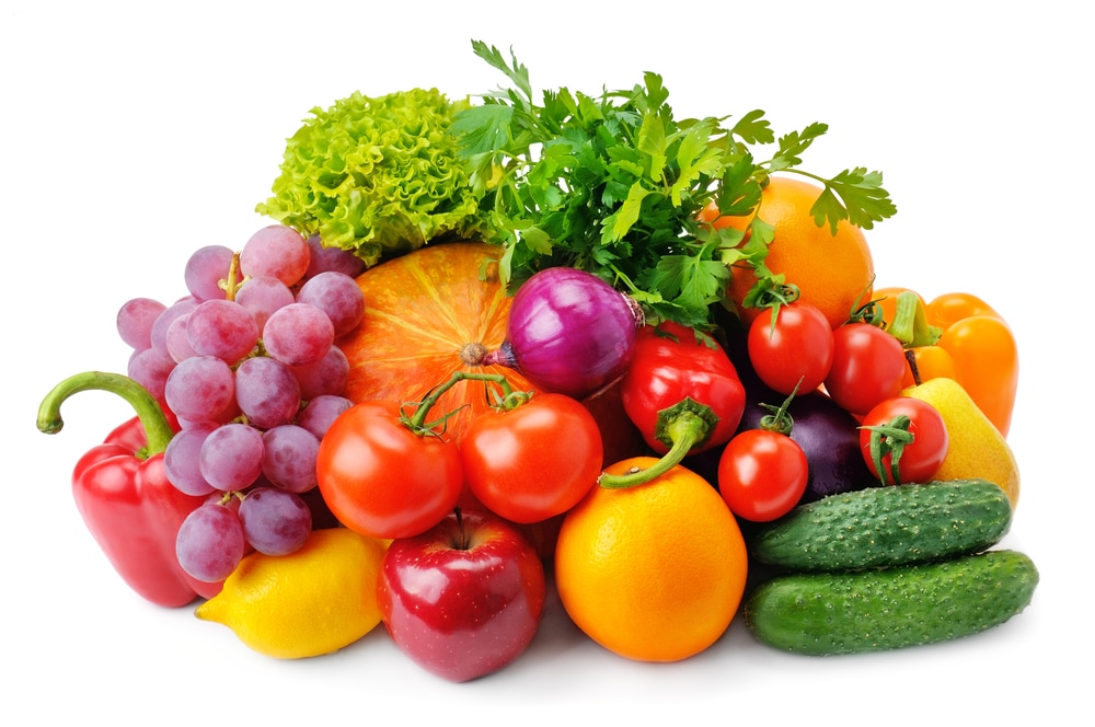 Fresh fruits and vegetables