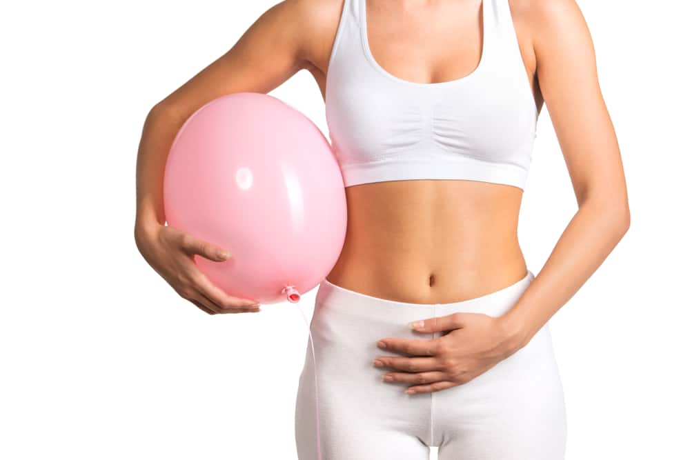 a woman feeling bloated